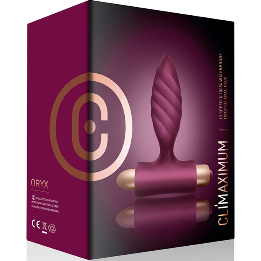 Climaximum - Plug Anal Vibrant Torsadé pour débutant  - Violet