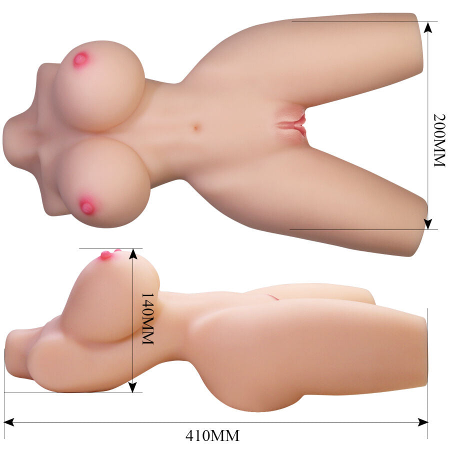 Realistischer weiblicher Torso-Masturbator Lily mit doppelter Öffnung - Crazy Bull