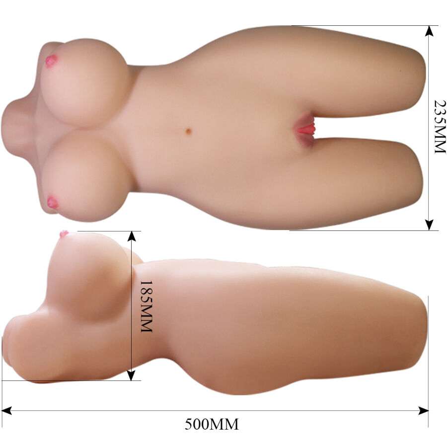 Realistischer Masturbator Mia Weiblicher Torso mit doppeltem Eingang - Crazy Bull