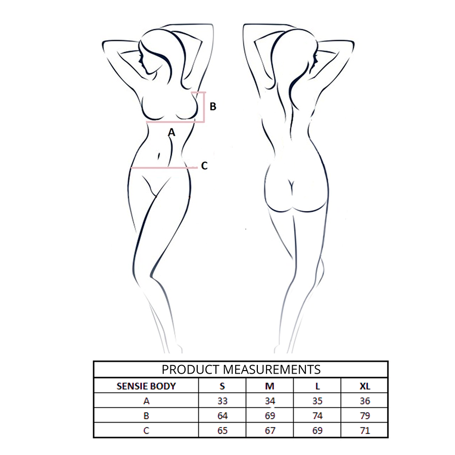 Body Satin Sensie Bleu Marine S/M - Passion