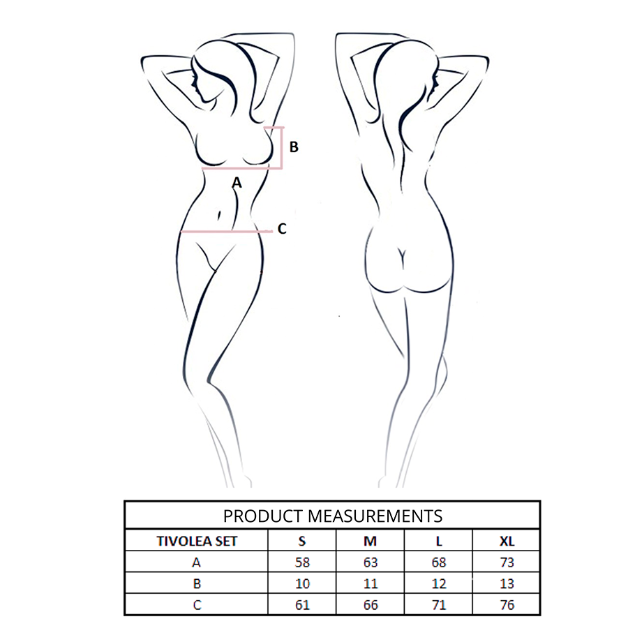 Ensemble Lingerie Soutien-Gorge String Tivolea Noir L/XL - Passion