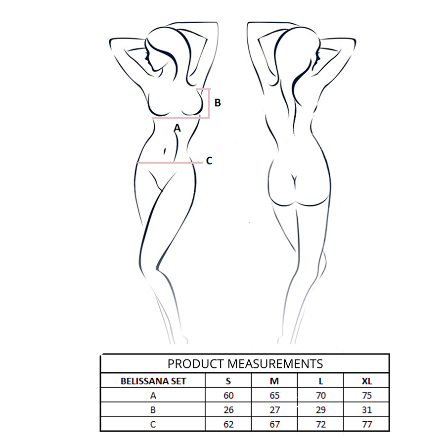 Ensemble Lingerie Soutien-Gorge String Belissana Bordeaux L/XL - Passion