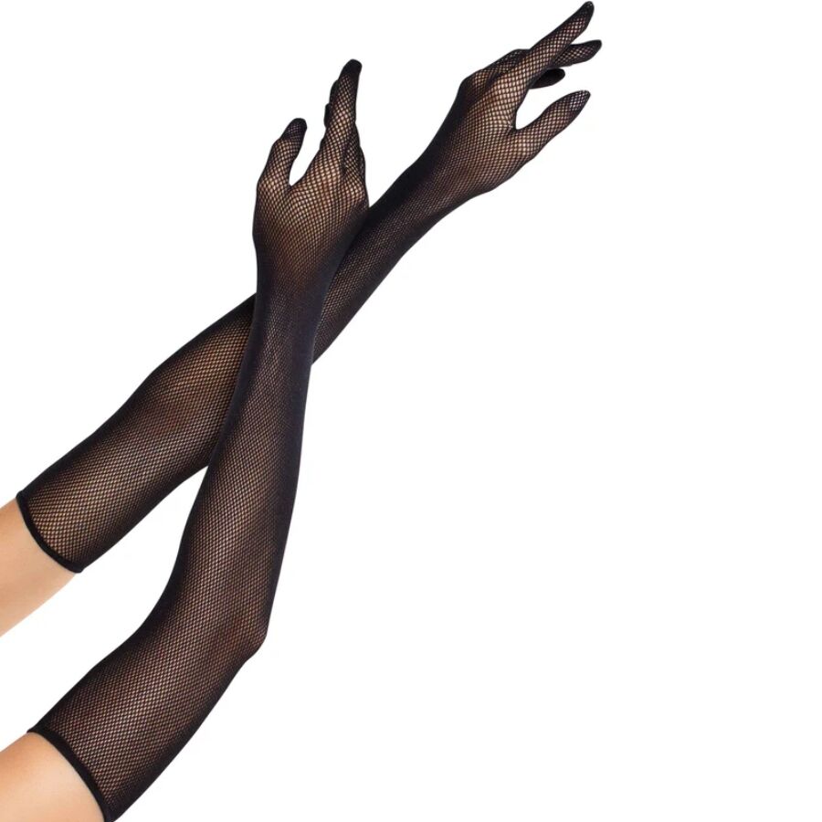 Gants Longs Résille Opéra Noirs - Leg Avenue