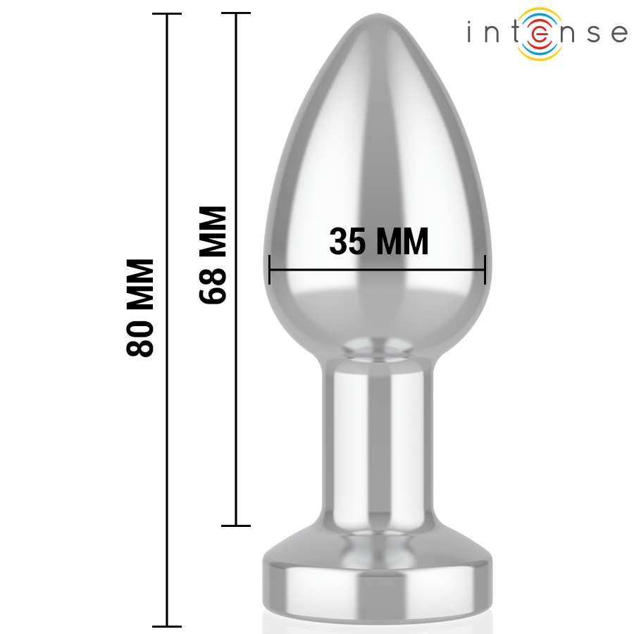 Plug Anal Vibrant Intense LED Métal Taille S Gris - Intense
