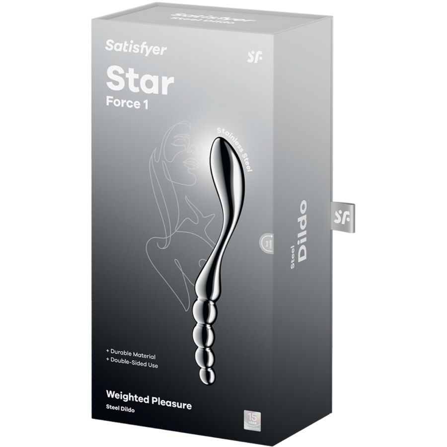 Godemiché Double Star Force 1 Acier Inoxydable - Satisfyer