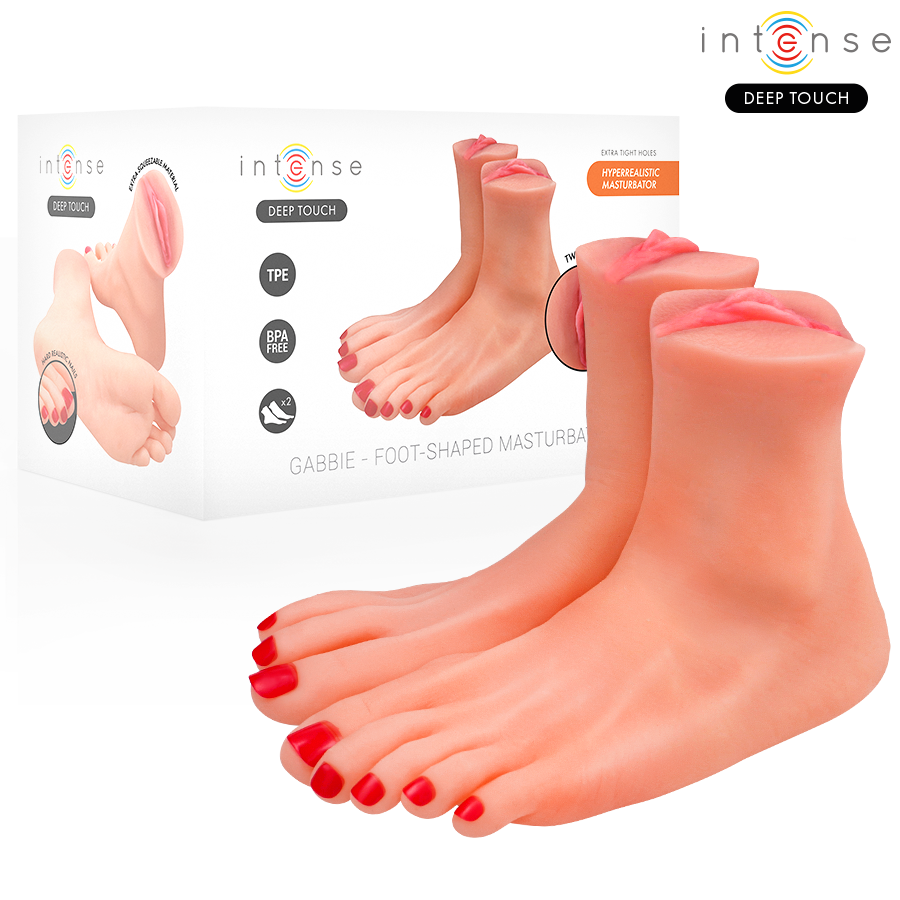 Masturbateur Gabbie Forme de Pied 2 Pièces - Intense Deep Touch