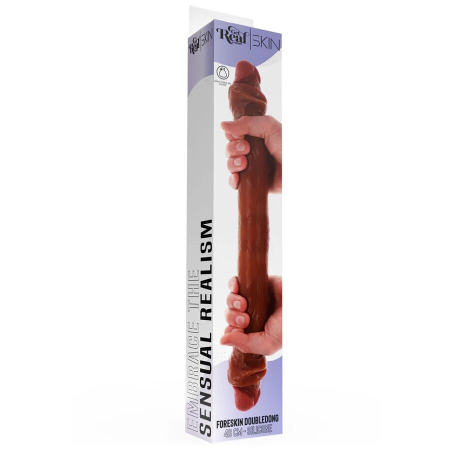 Godemichet Double Get Real Caramel 46cm - ToyJoy
