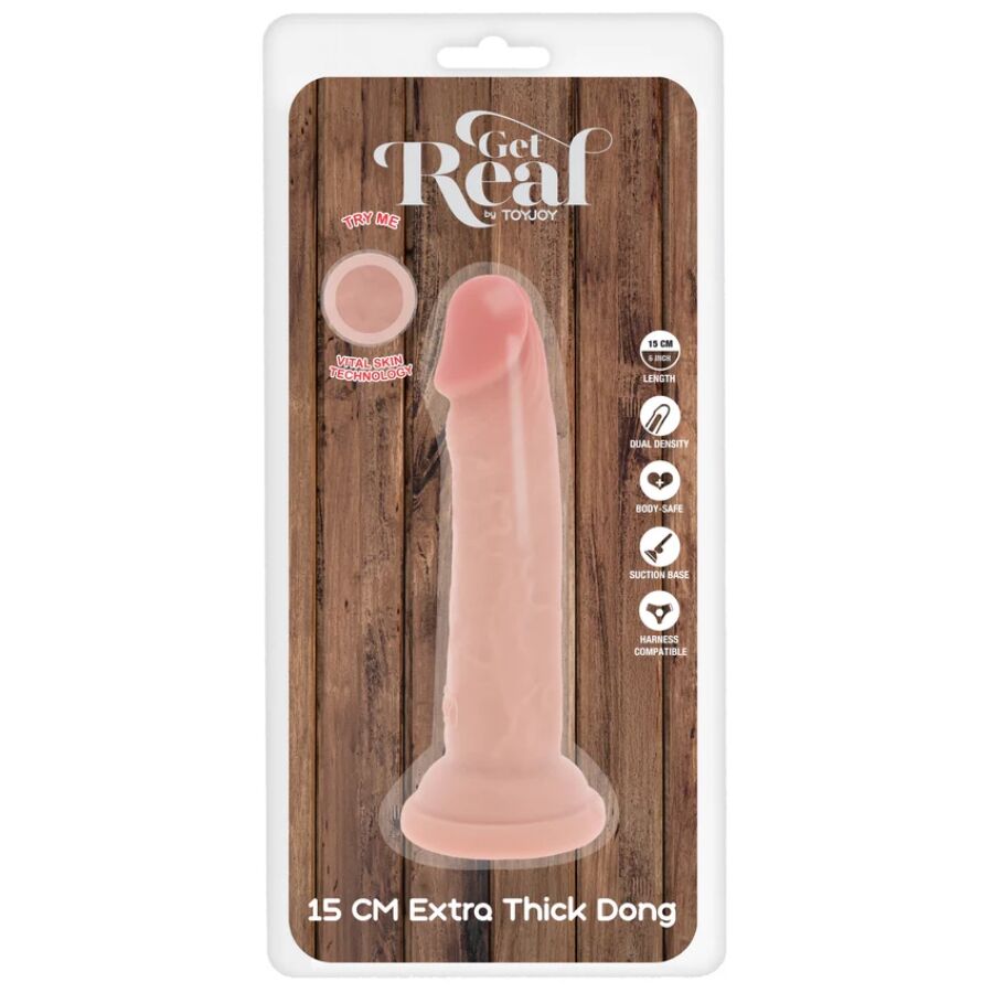 Godemiché Get Real Deluxe Double Densité Épais 15cm - ToyJoy