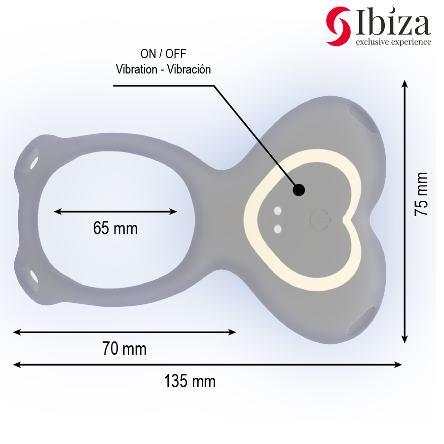 Vibrateur Couple Iel Forme Cœur avec Télécommande - Ibiza