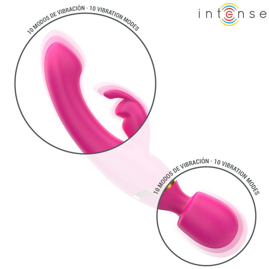 Vibrateur Double Winona Lapin et Baguette - Intense