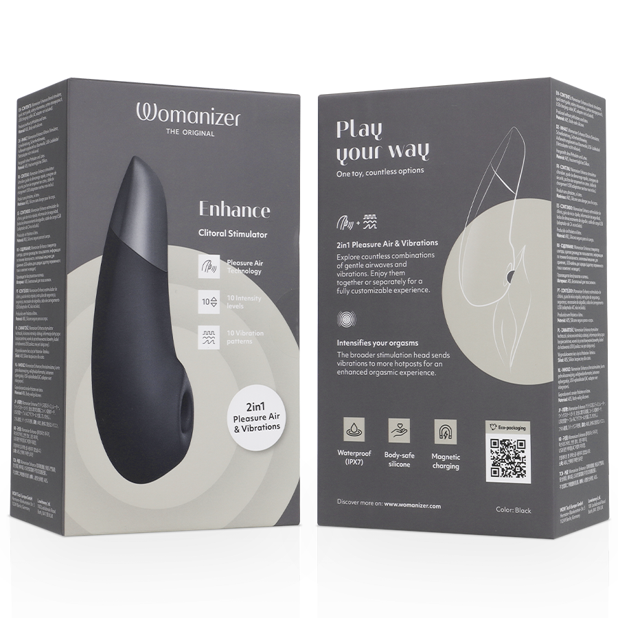 Stimulateur Clitoridien Womanizer Noir 2en1 - Womanizer