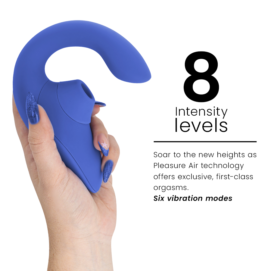 Vibrateur Lapin Womanizer Pleasure Air Blend Bleu - Womanizer