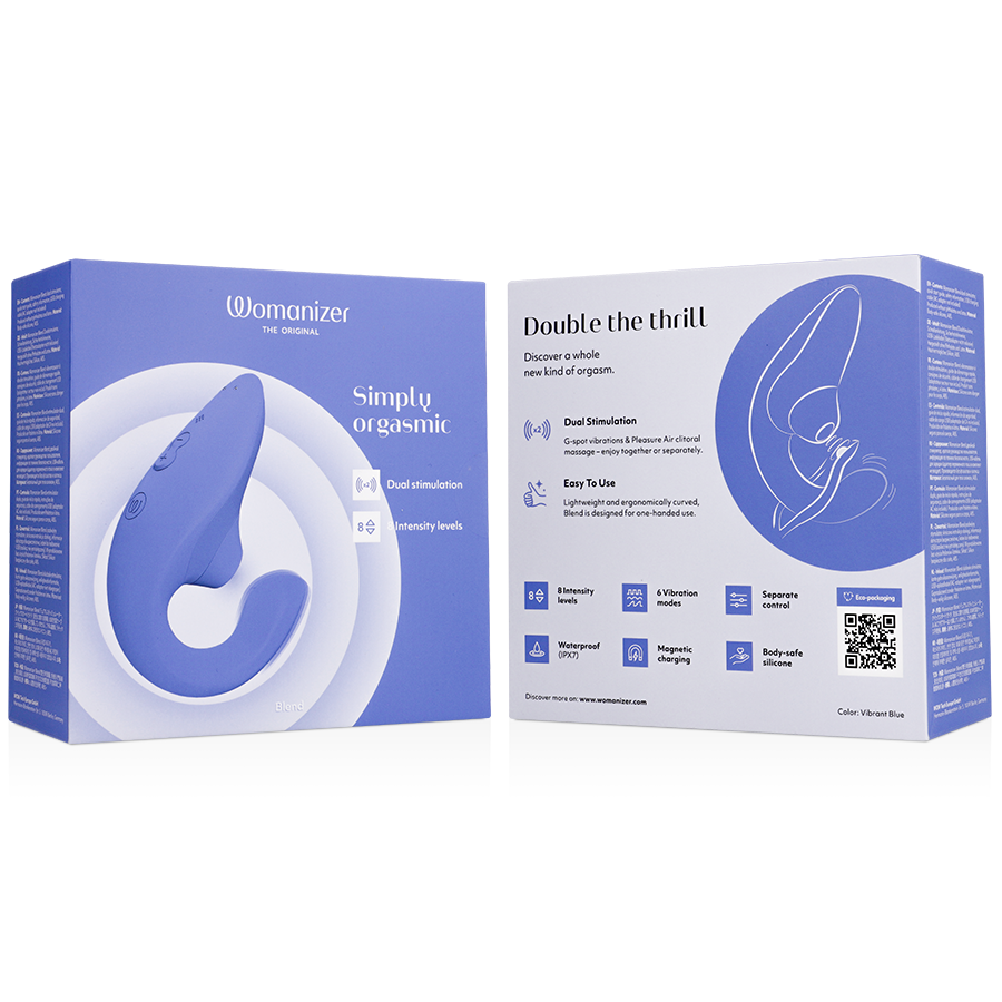 Vibrateur Lapin Womanizer Pleasure Air Blend Bleu - Womanizer