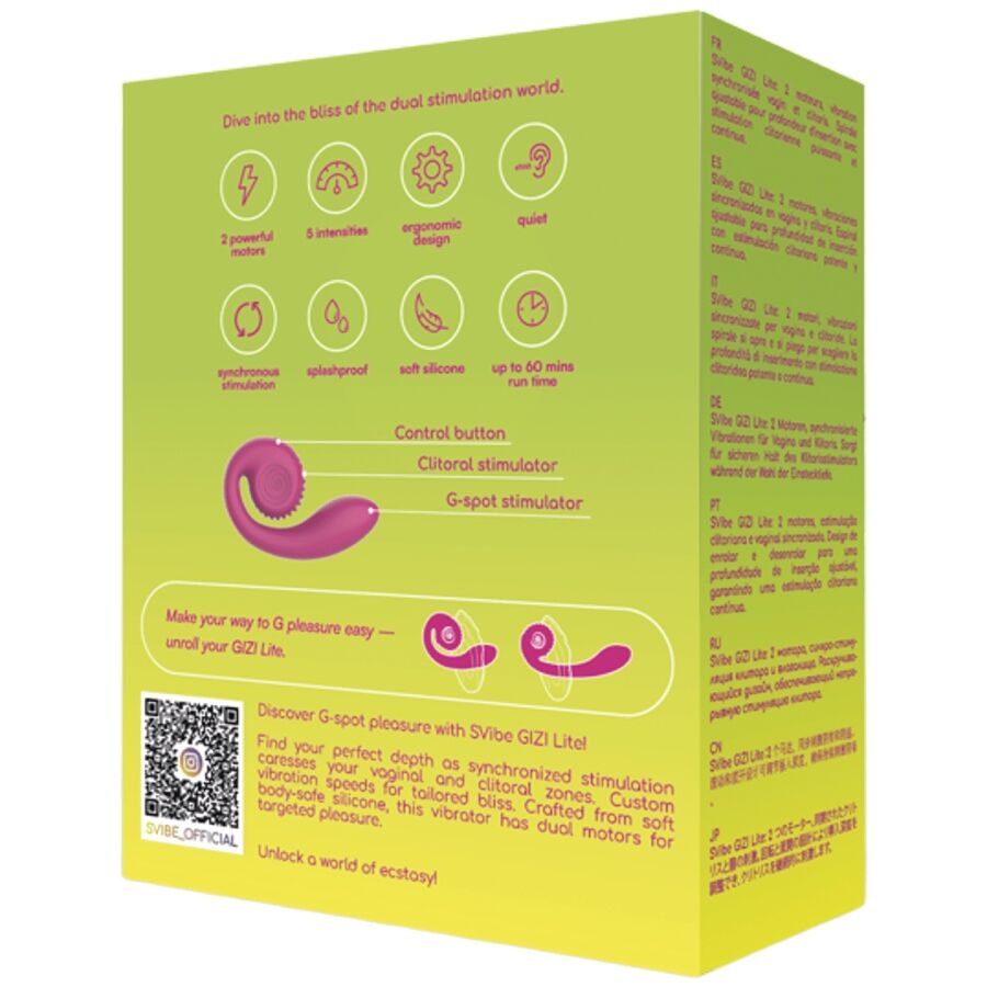 Vibrateur Double Stimulation Gizi Lite Rose - Snail Vibe