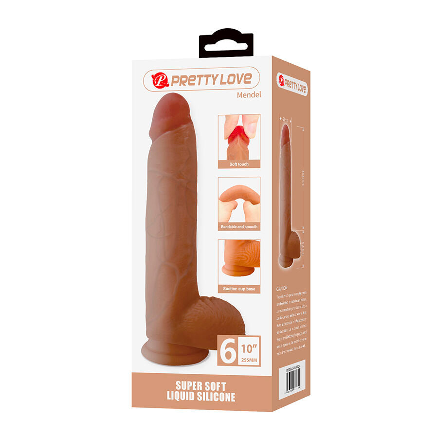 Gode Réaliste Pretty Love Mendel avec Ventouse 25,5cm - Pretty Love