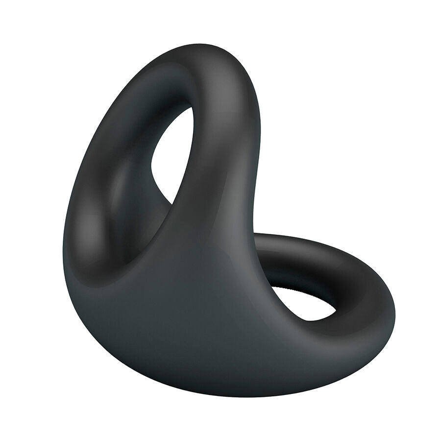 Anneau Pénien Double Nestor Ergonomique Noir - Crazy Bull