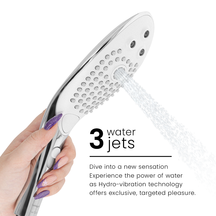 Pommeau Douche Stimulant Clitoridien Wave Chrome - Womanizer