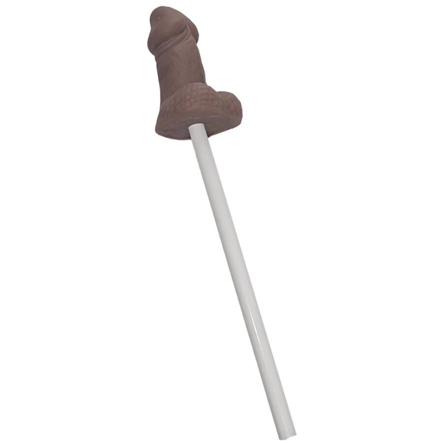 Stylo Anti-Stress Pénis Doux Ton Foncé - Diablo Picante