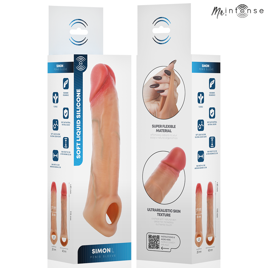 Manchon Pénien Mr Intense Simon L 16cm - 4,5cm Diamètre