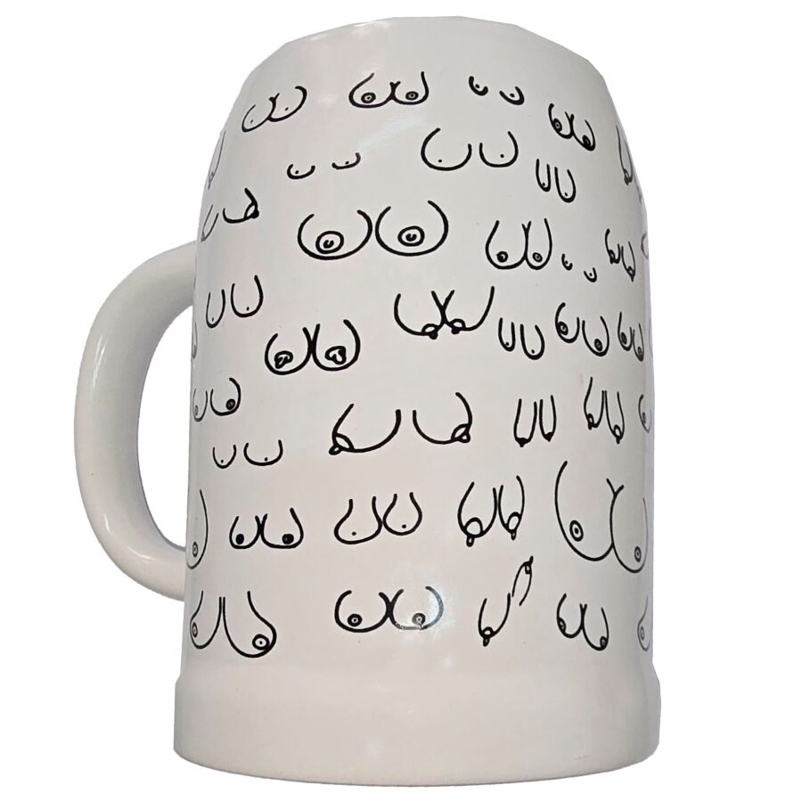 Mug Érotique Seins 700ml Blanc - Diablo Picante