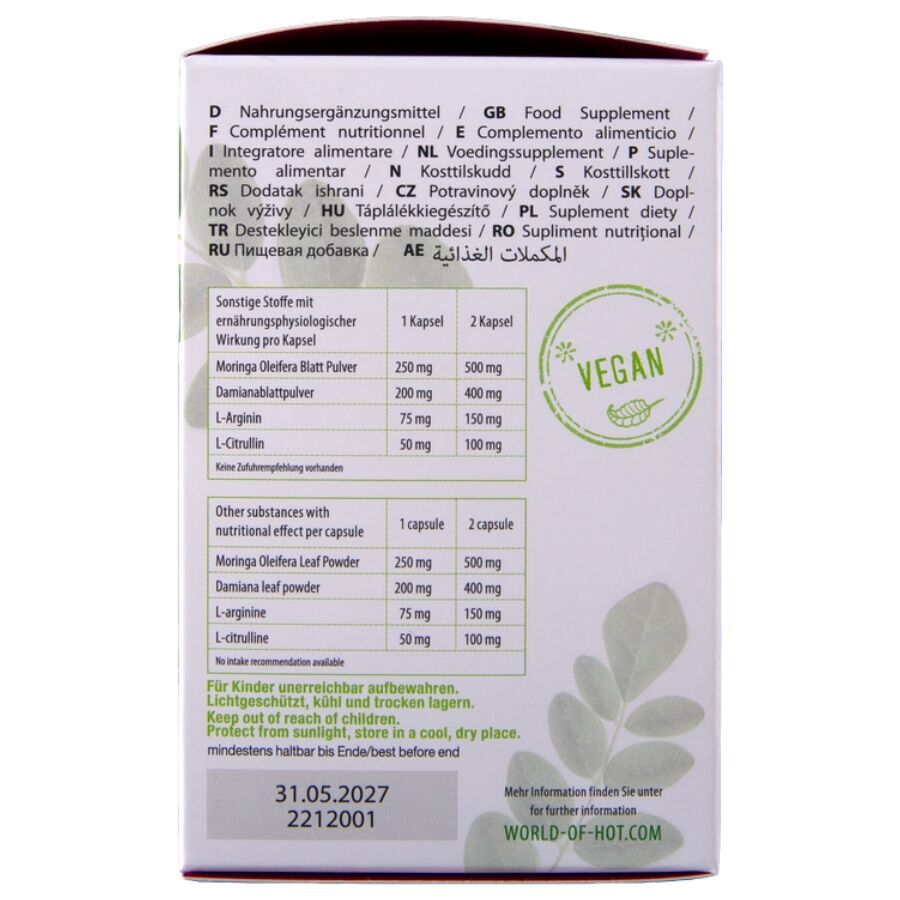 Complément Alimentaire Hot Moringa pour Femme - Hot