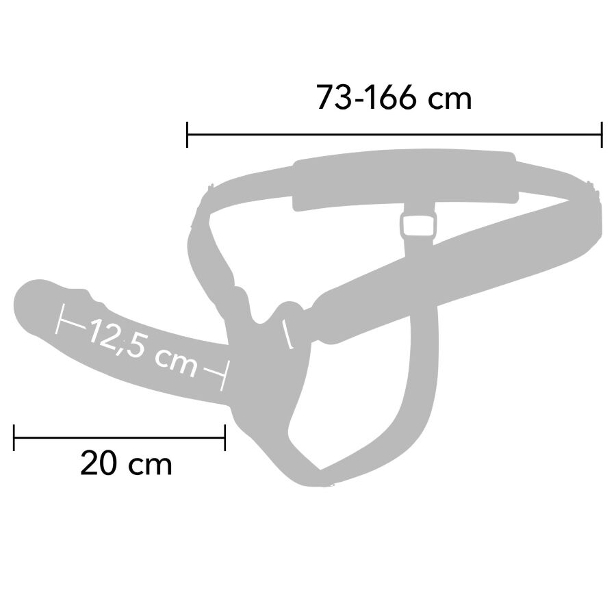 Manchon Pénien Vibrant Inferno avec Strap-On 20 cm - Hidden Desire - HIDDEN DESIRE