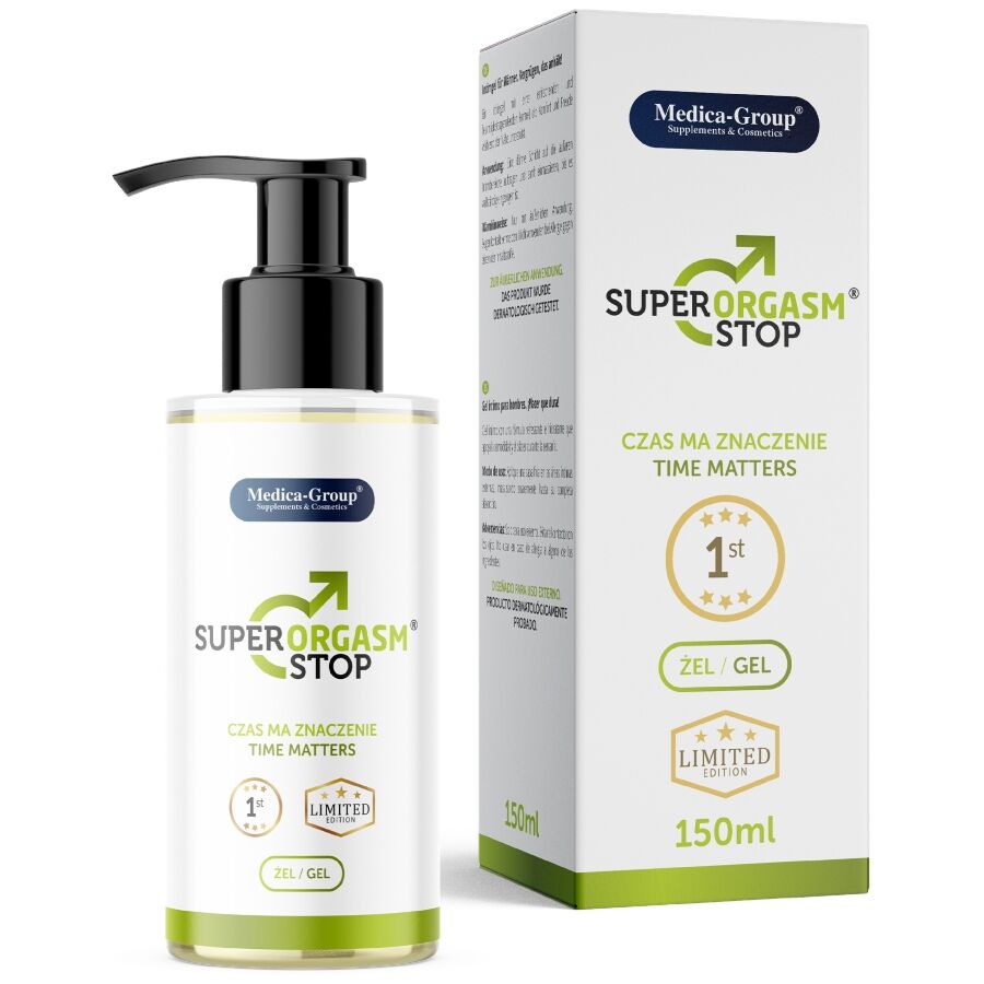 Gel Intime Homme Contrôle de l’éjaculation Super Orgasm Stop 150 ml - Medica Group - MEDICA GROUP