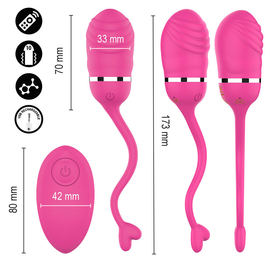 Œuf Vibrant Sookie Rose à Télécommande - Intense Remote Control