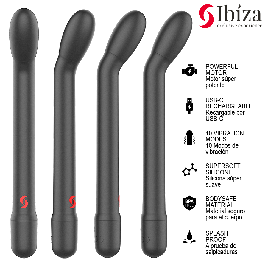 Vibrateur Point G 3 en 1 Succion & Vibration Noir - Ibiza Technology