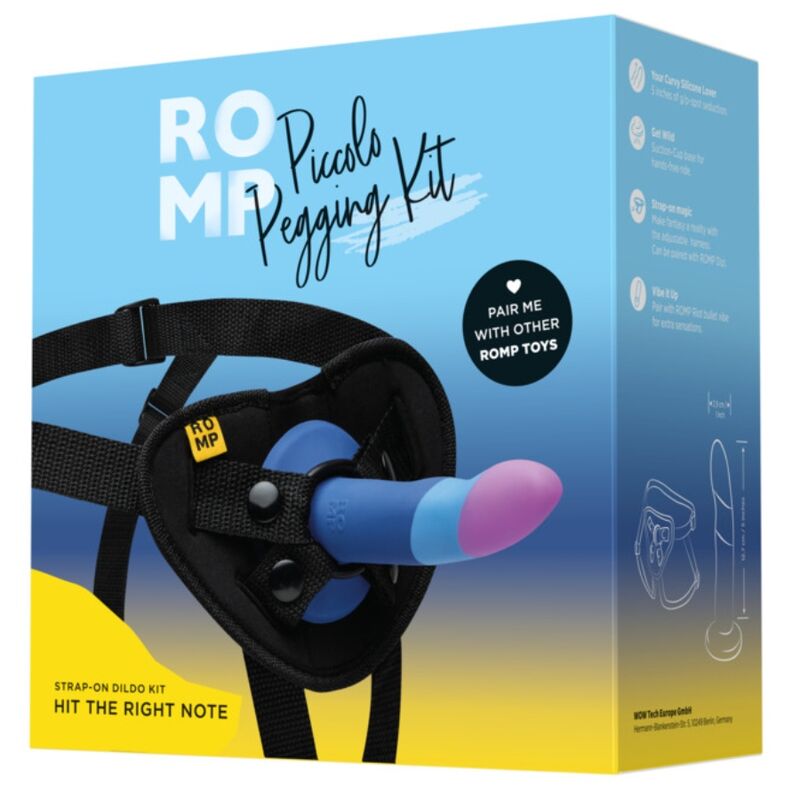 Gode en Silicone avec Ventouse Tricolore 14 cm - ROMP