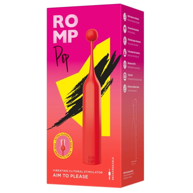 Stimulateur Clitoridien Pop Rouge - ROMP