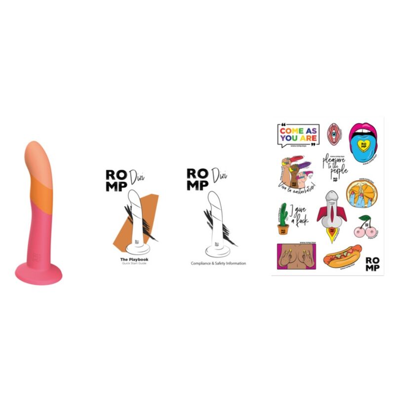 Gode en Silicone avec Ventouse Tricoté Dizi 18 cm - ROMP
