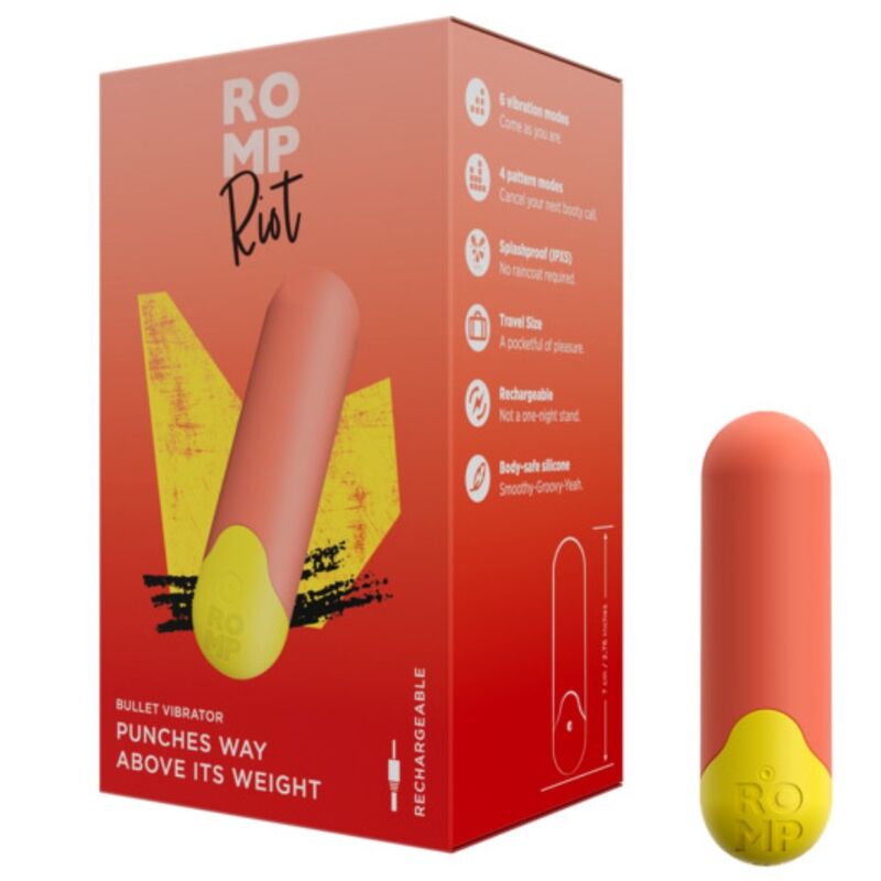 Balle Vibrante Riot Multifonction Orange + Jaune - ROMP