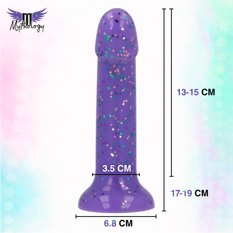 MYTHOLOGY - LYRA 10 GODEMICHET EN SILICONE 17 CM Ø 3,6 CM VIOLET À PÂTES