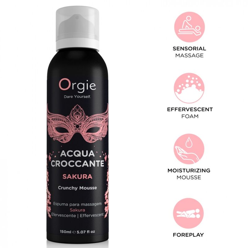 ORGIE - MOUSSE DE MASSAGE CROQUANTE ACQUA CROCCANTE SAKURA 150 ML