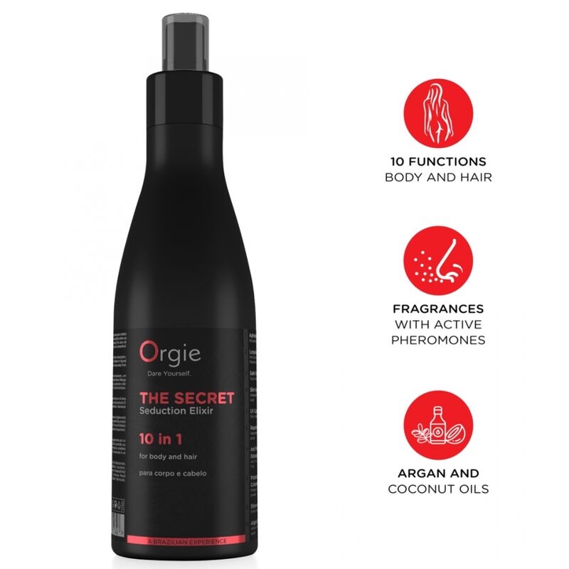 ORGIE - ÉLIXIR SECRET DE SÉDUCTION 10 EN 1 LOTION CORPS ET CHEVEUX 200 ML