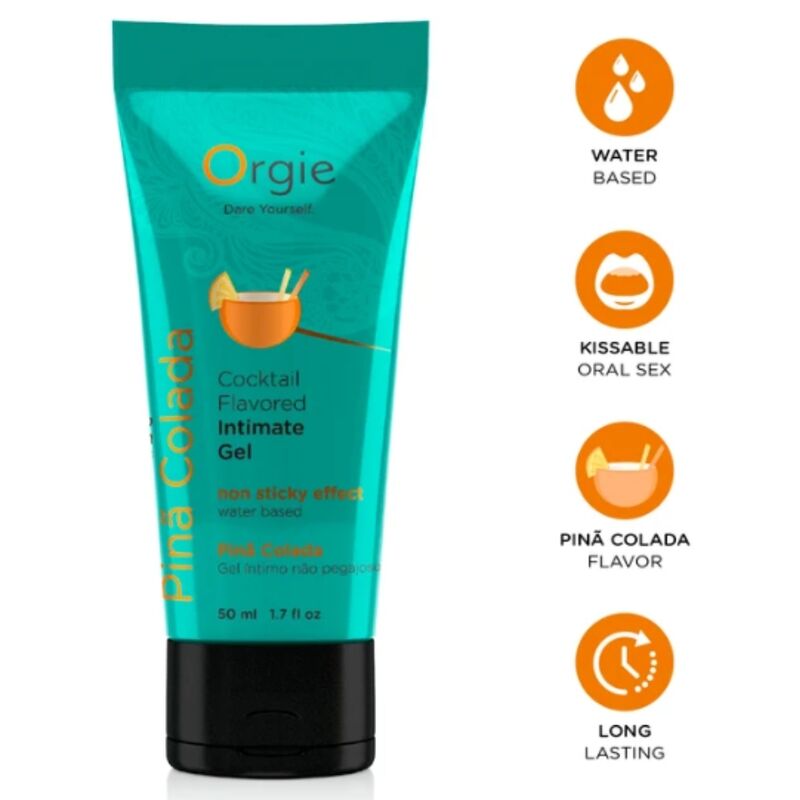 ORGIE - TUBE DE LUBRIFIANT COCKTAIL PIÑA COLADA GEL INTIME À BASE DE EAU 50 ML