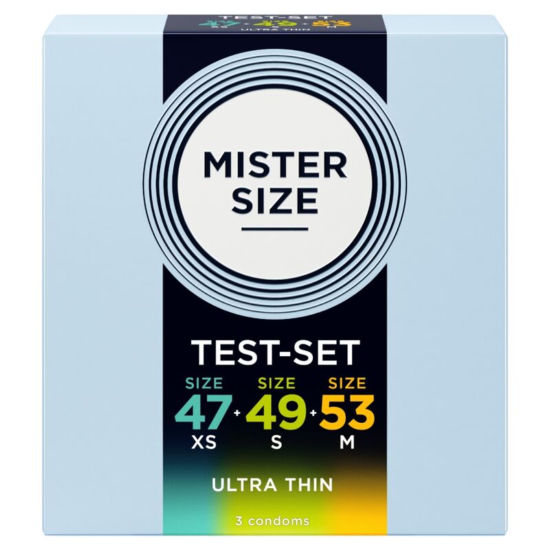 MISTER SIZE - PACK ÉCHANTILLON DE PRÉSERVATIF TAILLE 47-49-53 MM (3 UNITÉS)