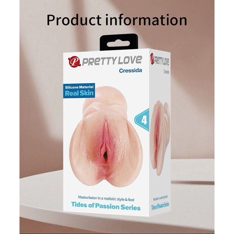 PRETTY LOVE - CRESSIDA MASTURBATEUR VAGIN RÉALISTE COMPACT EN SILICONE NATUREL