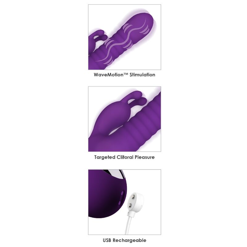 FANTASY FOR HER - VIBRATEUR RECHARGEABLE FANTASY WAVE WAVEMOTION VIOLET