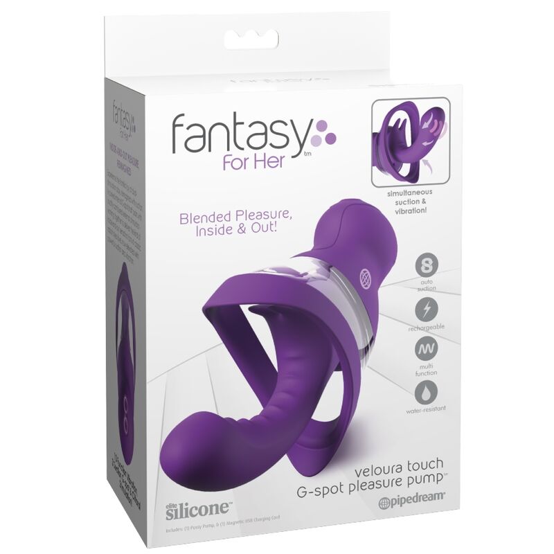FANTASY FOR HER - POMPE À PLAISIR POINT G VELOURA TOUCH, POMPE INTIME POINT G VIOLETTE