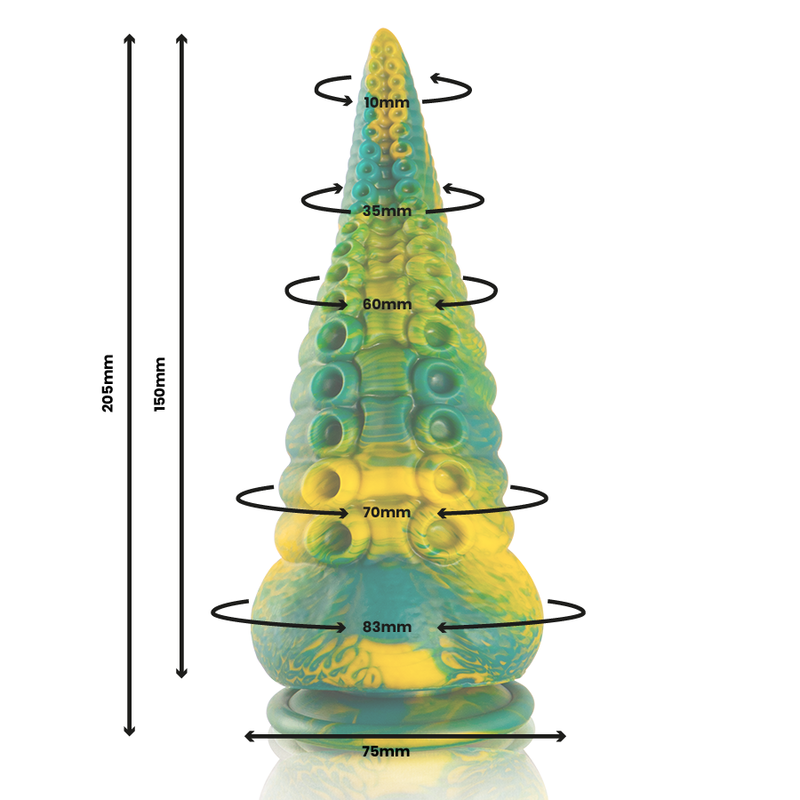 EPIC - GODEMICHET TENTACULE VERT CETUS GRANDE TAILLE