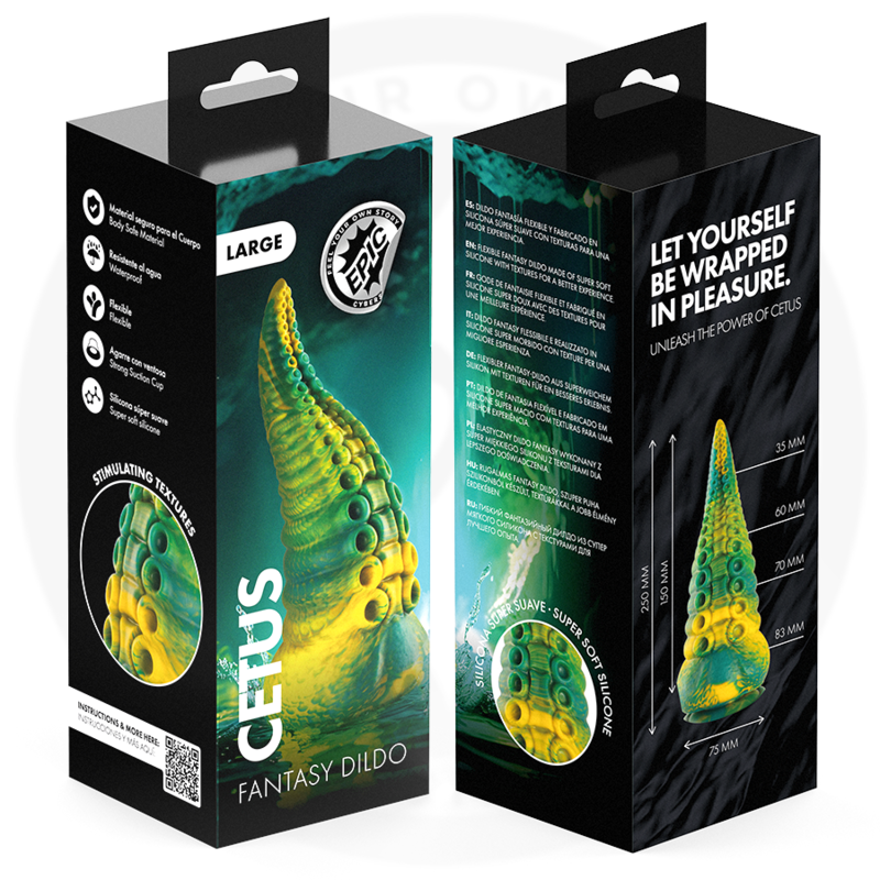 EPIC - GODEMICHET TENTACULE VERT CETUS GRANDE TAILLE