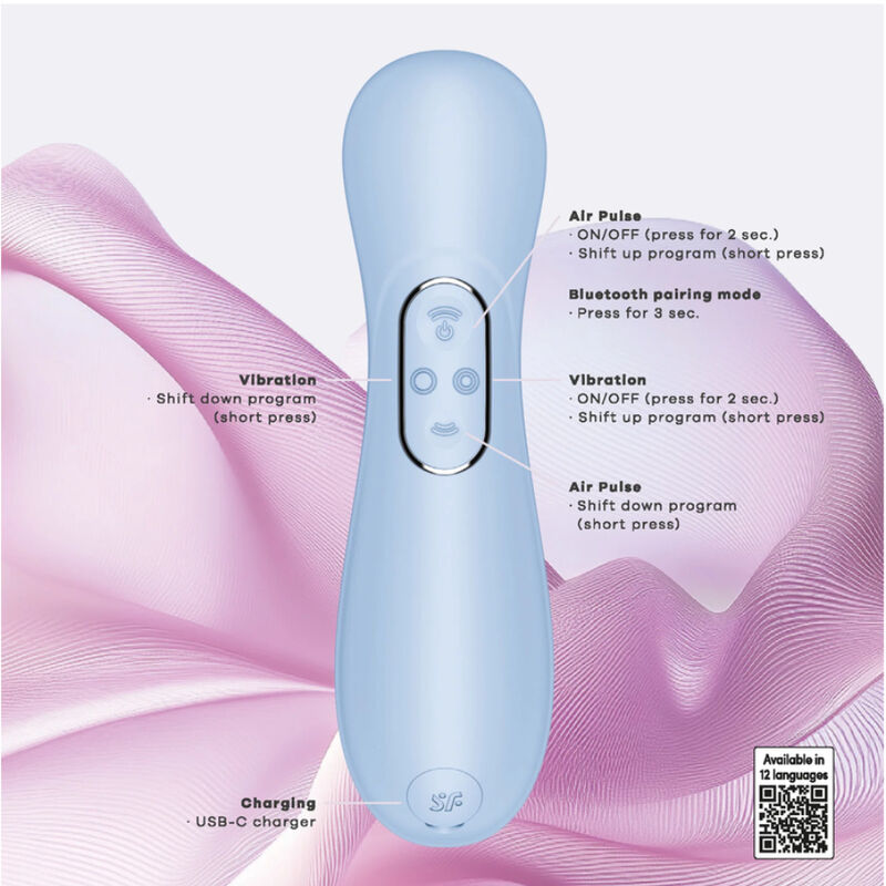 SATISFYER - PRO 2 GÉNÉRATION 4 STIMULATEUR CLITORIAL BLEU SÉRÉNÉ
