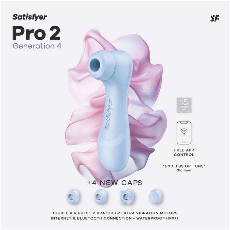 SATISFYER - PRO 2 GÉNÉRATION 4 STIMULATEUR CLITORIAL BLEU SÉRÉNÉ