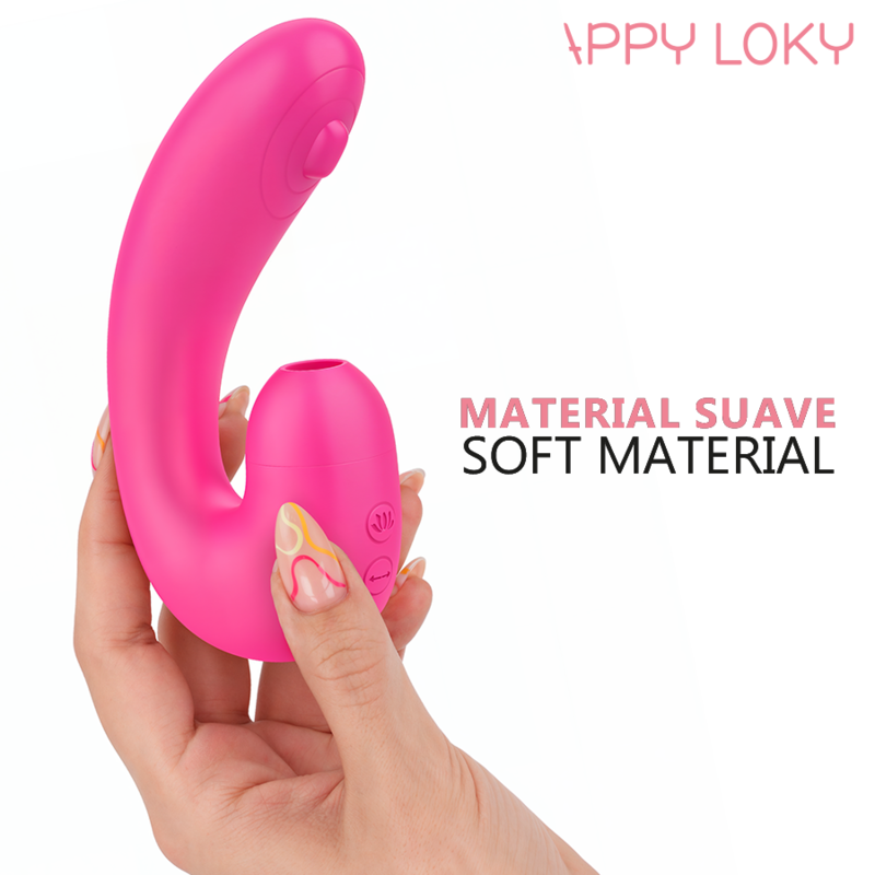 HAPPY LOKY - PASCAL STIMULATEUR DE POINT G À DOUBLE SUCCION ET PULSATION ROSE