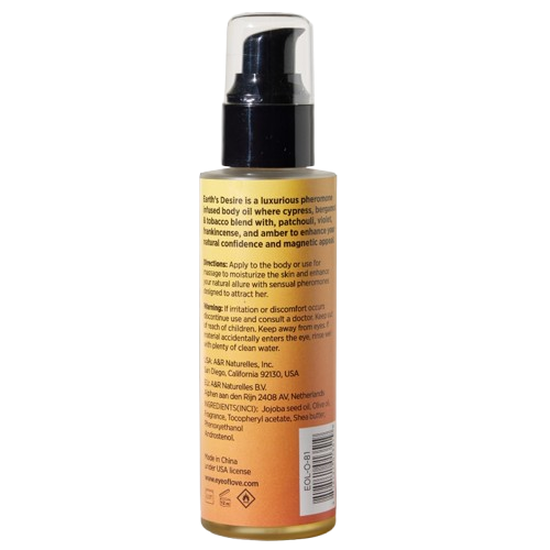 EYE OF LOVE - HUILE CORPORELLE AUX PHÉROMONES BLOOM EARTHS DESIRE 120 ML