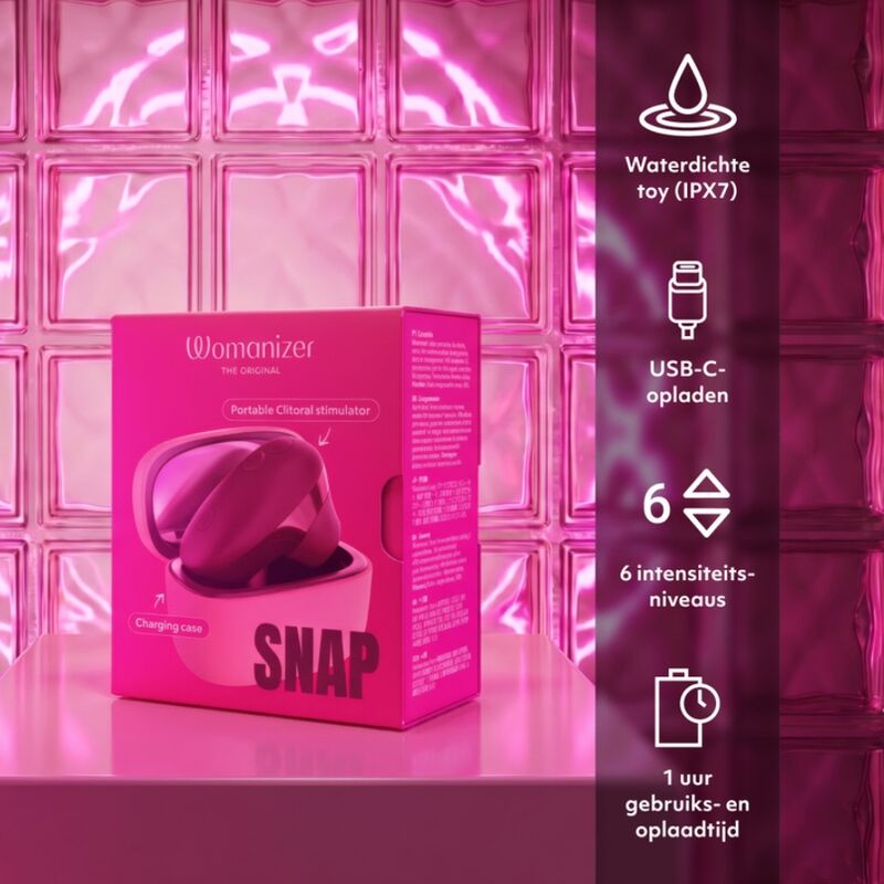 Womanizer Snap Stimulateur Clitoridien à Succion 6 Intensités Baie Écrasée