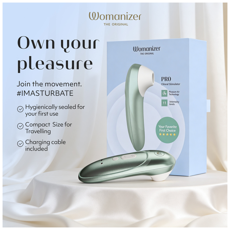 WOMANIZER - STIMULATEUR CLITORIAL PRO À SUCCION 11 NIVEAUX D'INTENSITÉ VERT SAUGE