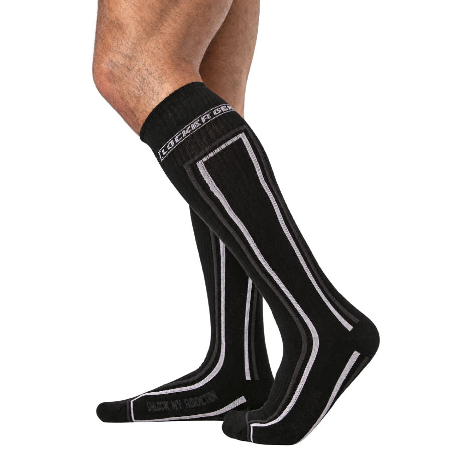 LOCKER GEAR - CHAUSSETTES PISTON HAUTES BLEUES TAILLE UNIQUE